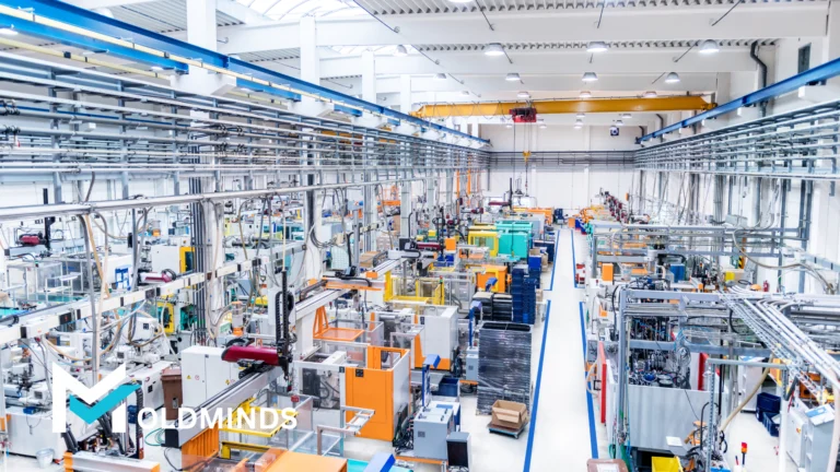 Modern manufacturing facility with machinery
