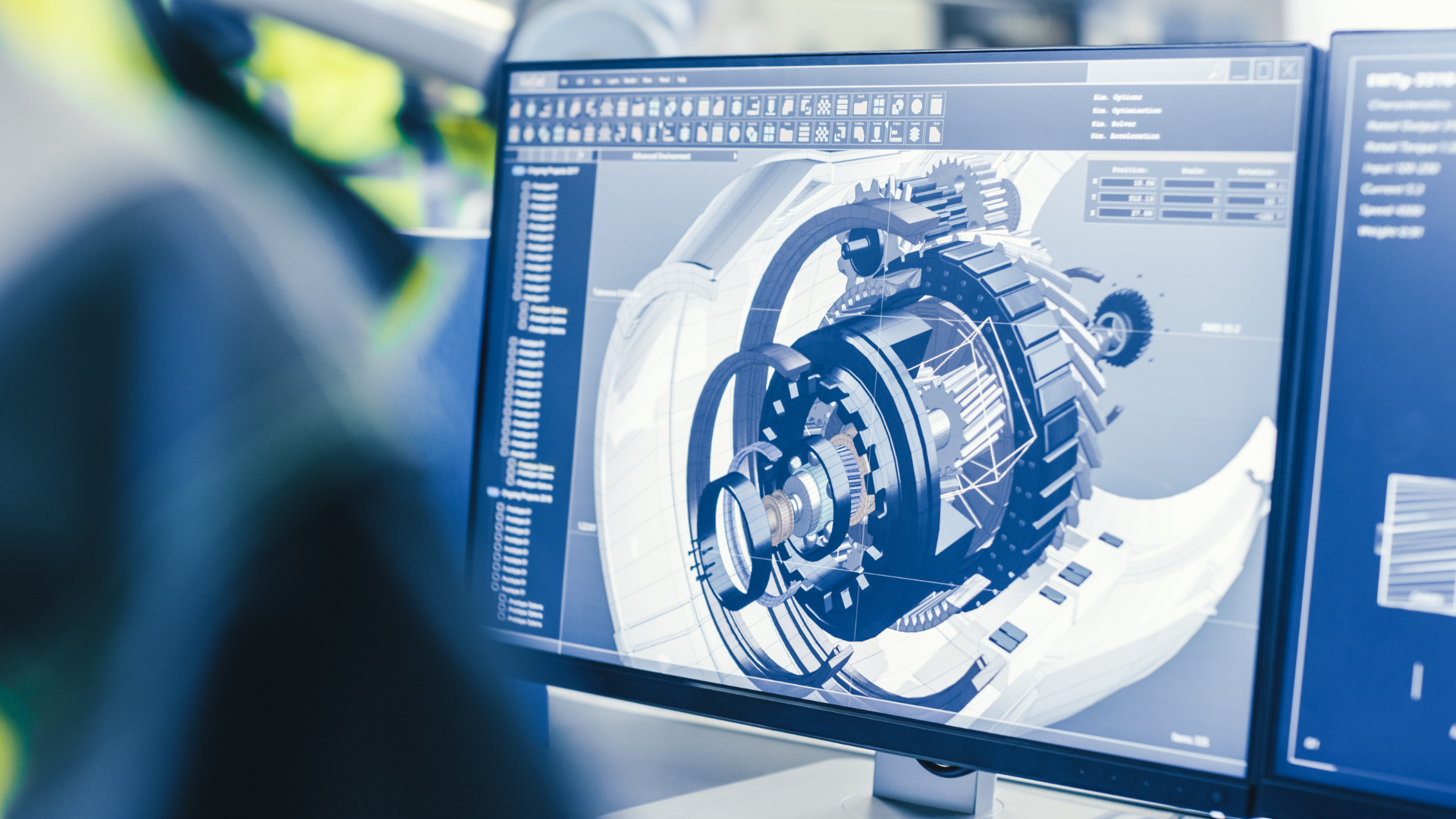 An engineer reviewing a 3D model to optimize the design for manufacturing process.