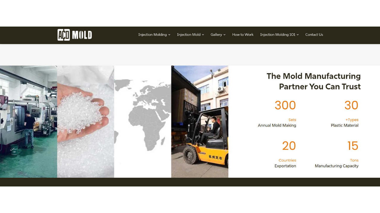 ACO Mold Ltd. high-precision molding facility and products.