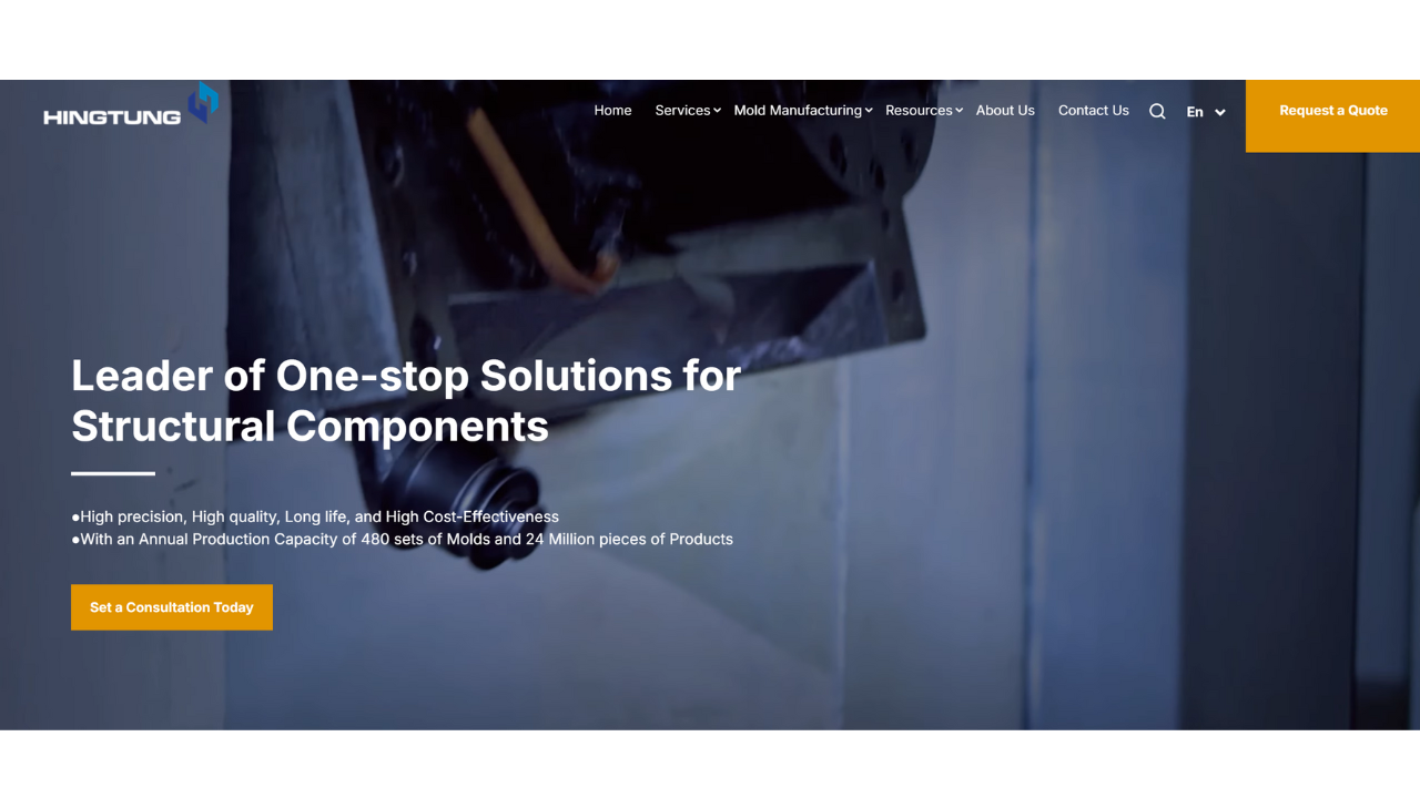 HingTung Precision Industrial Ltd. manufacturing facility and sample products.