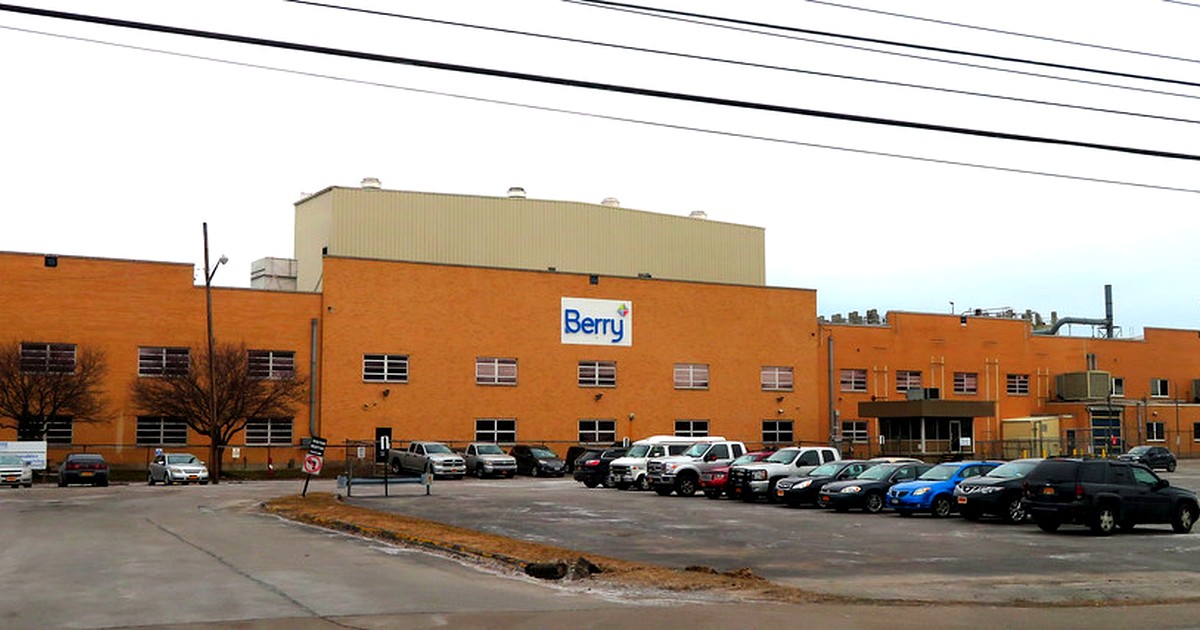 Berry Global plastic packaging manufacturing facility exterior view