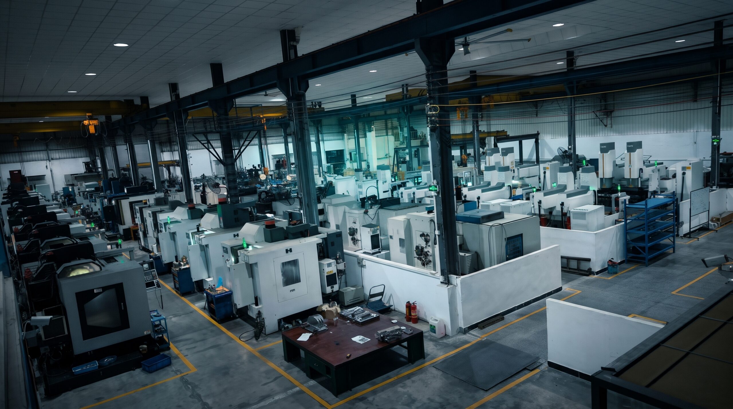 Precision mold-making machine hall of a MoldMinds partner shop
